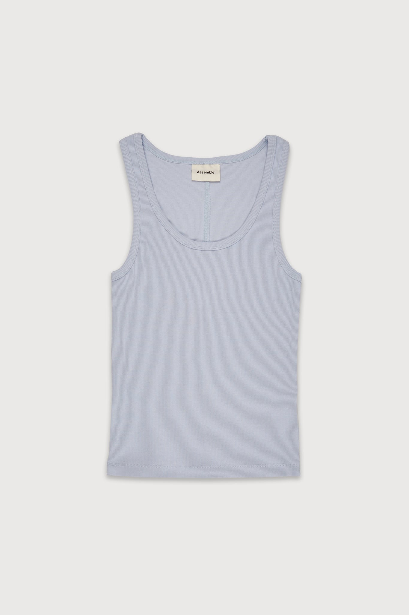 Assemble light blue unisex tank top