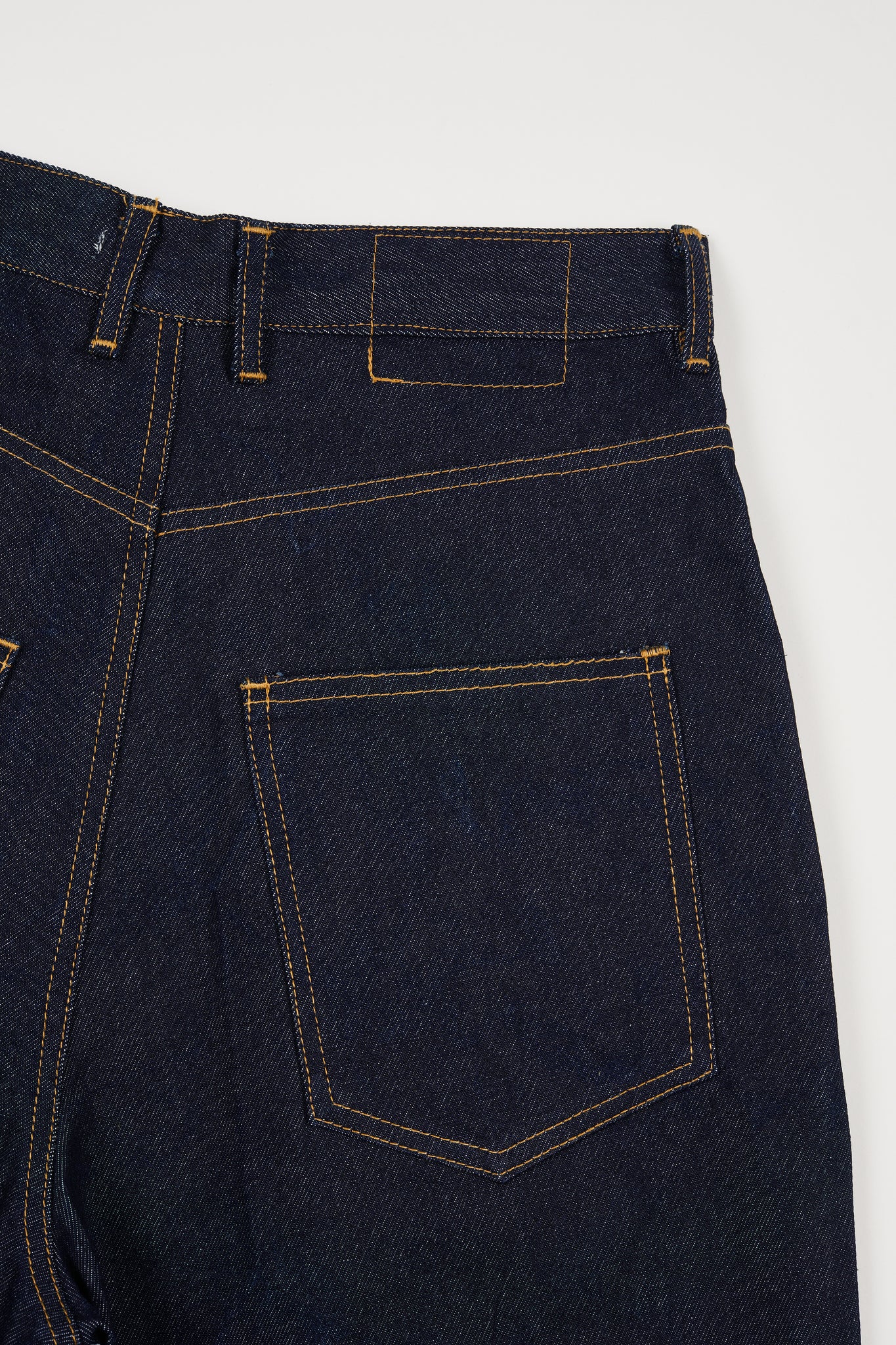 Assemble denim shorts details