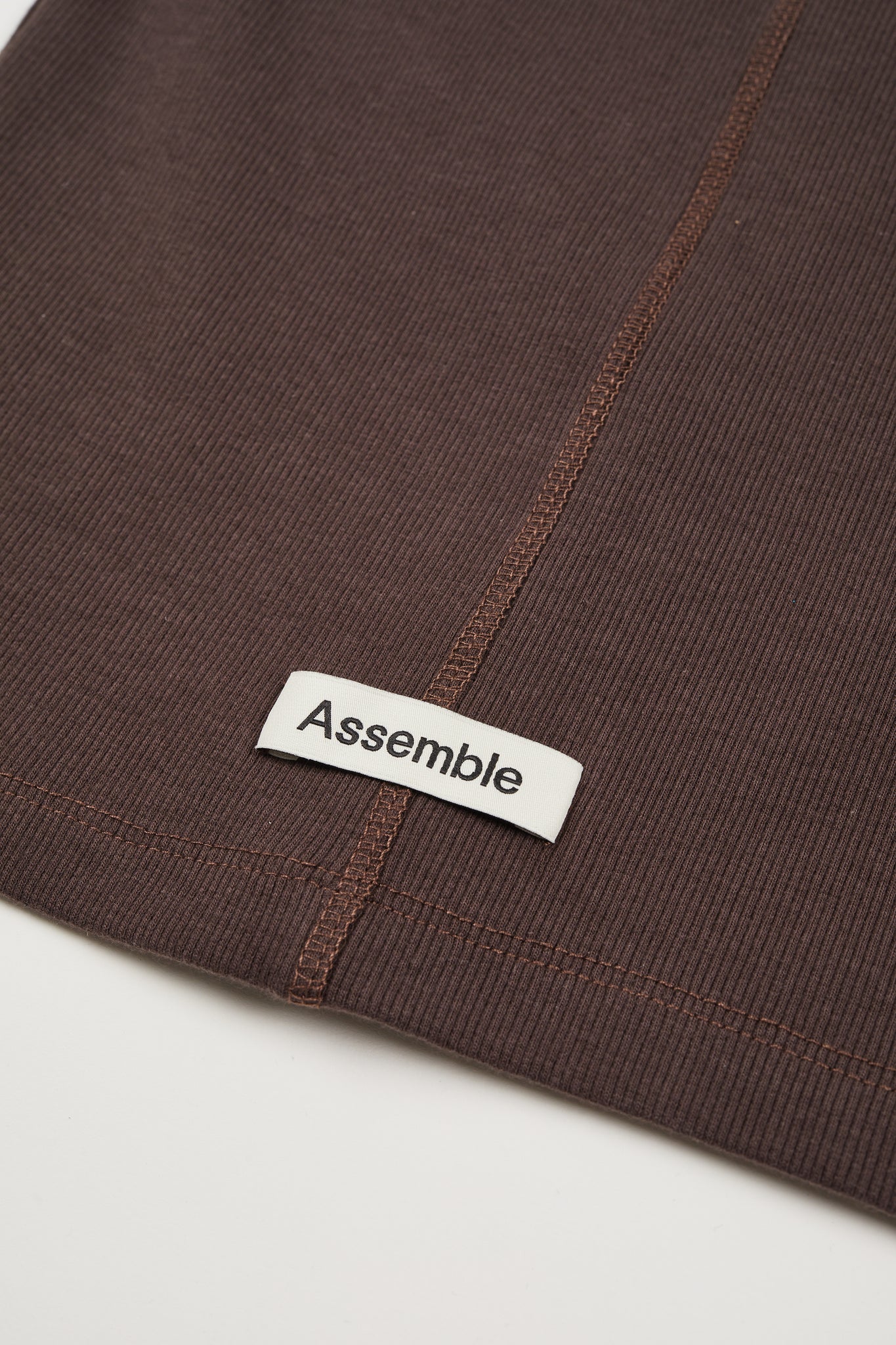 Assemble brown unisex tank top
