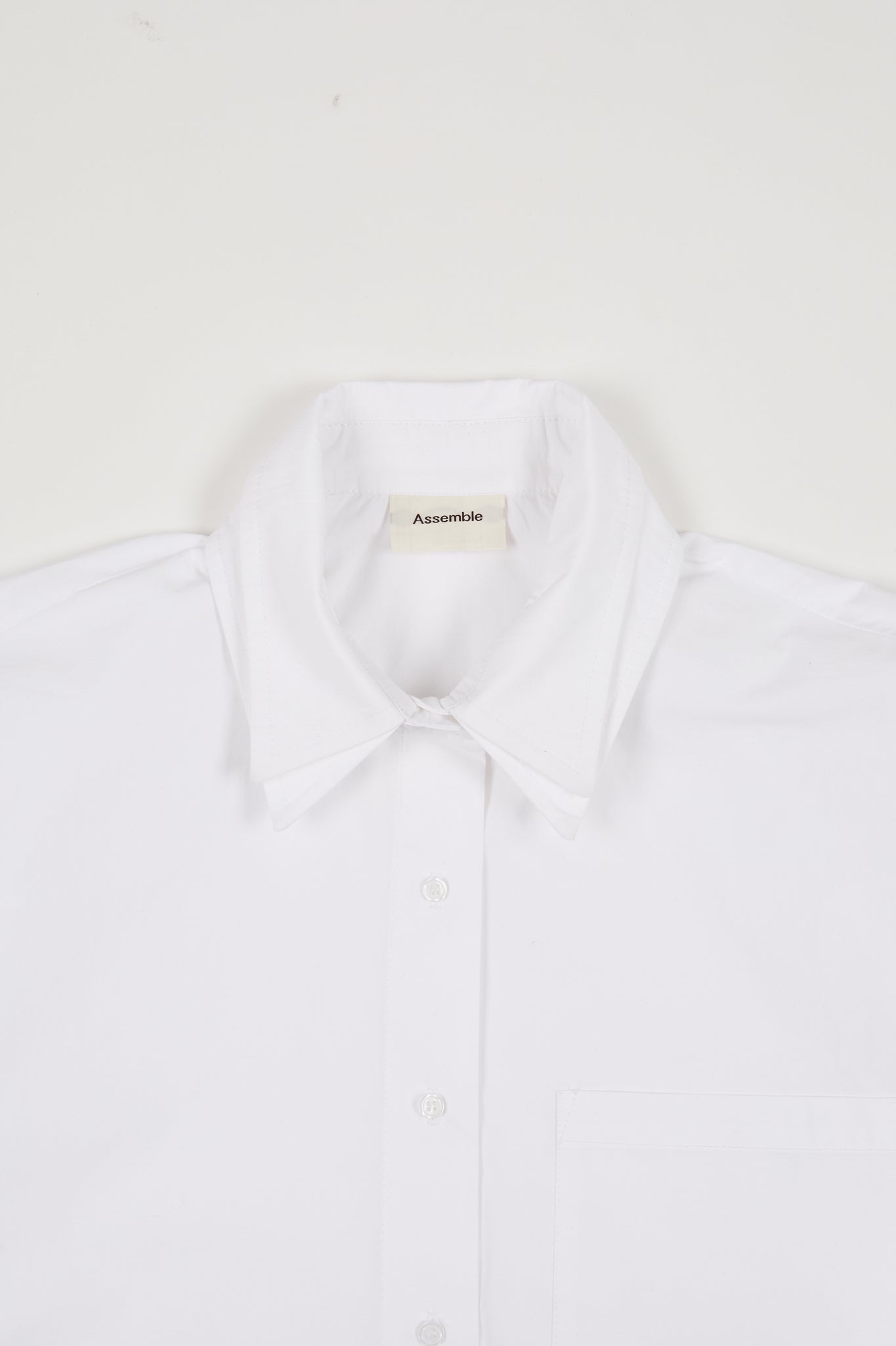Assemble layered collar white shirt